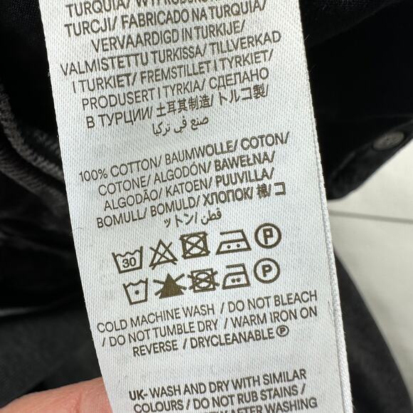 Boden Jeans Womens 30 Washed Black Boyfriend Slouchy Cotton Crop Straight Leg - Picture 7 of 14